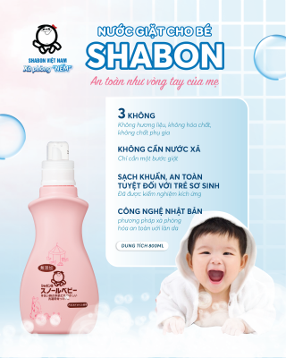 Nước giặt xả cho bé Shabondama